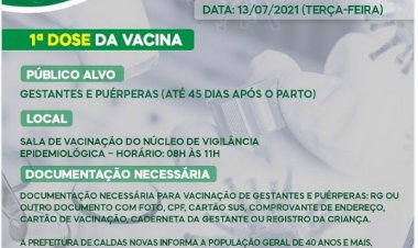 ATENÇÃO, gestantes e puérperas!