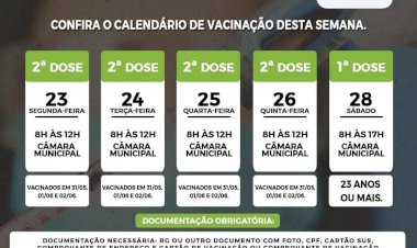 Confira o calendário de vacinação contra a Covid-19, da semana em Caldas Novas