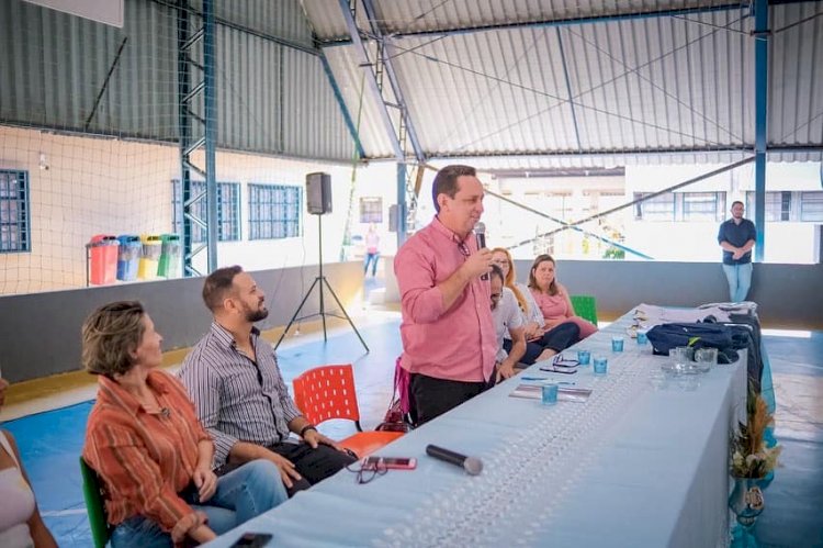 Lançamento da obra de reforma e ampliação da Escola Estadual Caldas Novas