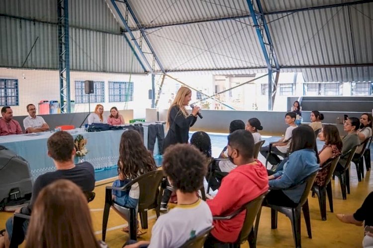 Lançamento da obra de reforma e ampliação da Escola Estadual Caldas Novas