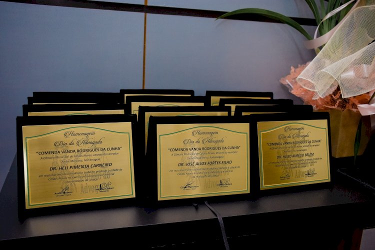 Câmara Municipal de Caldas Novas realiza sessão solene em homenagem ao Dia do Advogado