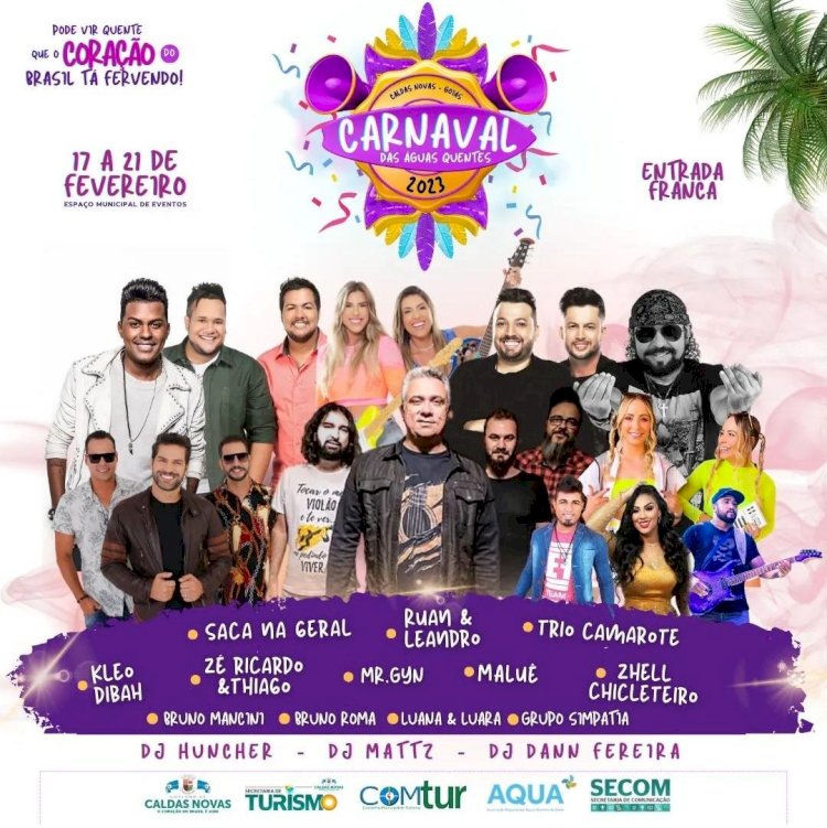 Carnaval 2023: confira a programação diversa deste ano em Caldas Novas