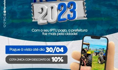 Contribuinte de Caldas Novas têm até dia 30/04 para realizar a quitação do IPTU 2023 com desconto de 10% à vista