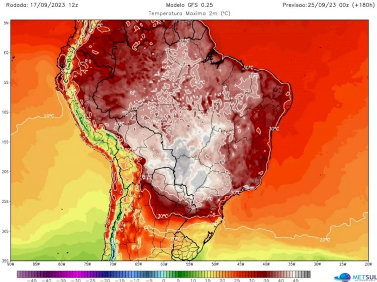 Brasil terá onda de calor excepcional com 40ºC A 45ºC