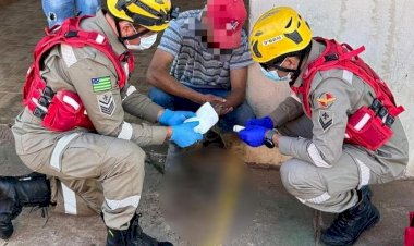 Homem perde o dedo em acidente com serra elétrica em Caldas Novas