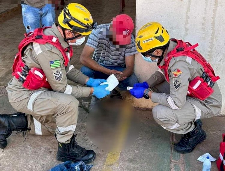 Homem perde o dedo em acidente com serra elétrica em Caldas Novas