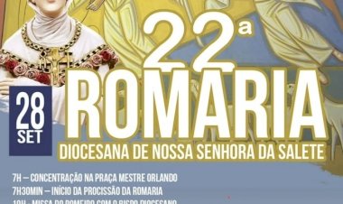 Neste domingo (28), acontece a 22ª Romaria Diocesana de Nossa Senhora da Salette em Caldas Novas
