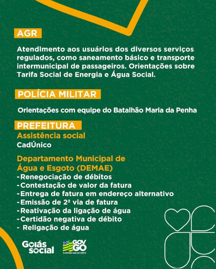 Goiás Social leva serviços públicos e atendimentos à população de Caldas Novas nos dias 13 e 14 de Dezembro