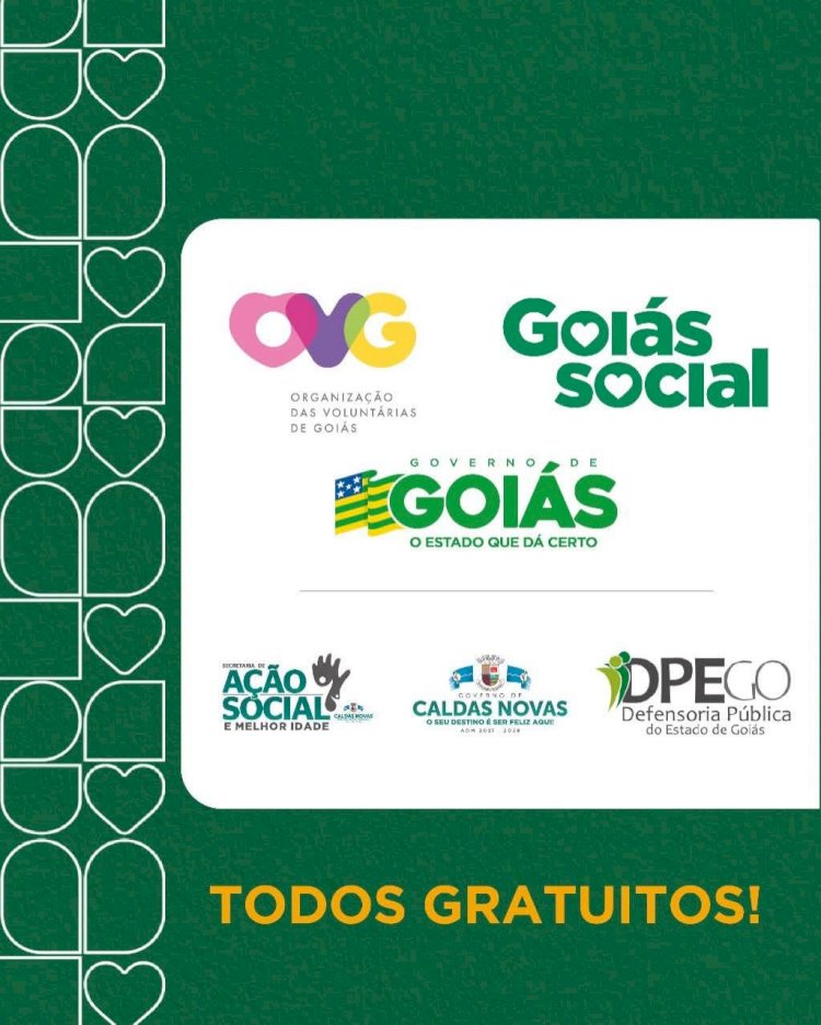 Goiás Social leva serviços públicos e atendimentos à população de Caldas Novas nos dias 13 e 14 de Dezembro
