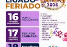 Carnaval 2026: confira o funcionamento dos serviços da Prefeitura no ponto facultativo